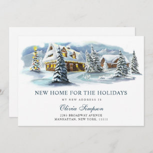 Elegant Winter Country Christmas Moving Announcement
