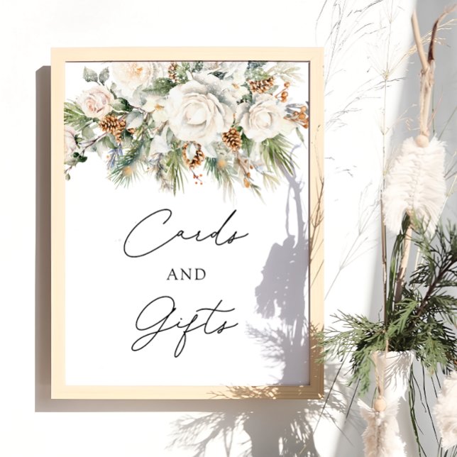 Elegant Winter Floral Cards and Gifts Poster (Creator Uploaded)