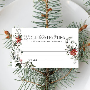 Elegant Winter Floral Date Night Ideas Enclosure Card