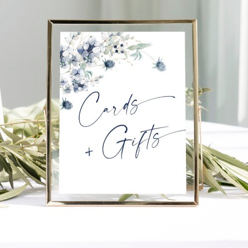 Elegant Winter Foliage Cards  Gifts Wedding Poster