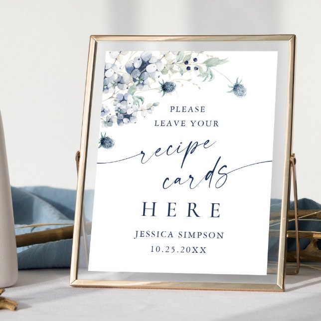 Elegant Winter Foliage Recipe Cards Here Poster (Creator Uploaded)