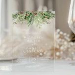 Elegant Winter Greenery Botanical Foliage Wedding Acrylic Invitations<br><div class="desc">Make a stunning first impression with this elegant and modern acrylic wedding invitation. Featuring a minimalist design with a beautiful watercolor illustration of winter greenery, this invitation is both sophisticated and eye-catching. Customize the invitation with your names, wedding date, and other important details to create a personalized and memorable keepsake...</div>