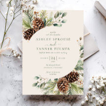 Elegant Winter Greenery Botanical Wedding