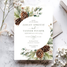Elegant Winter Greenery Botanical Wedding