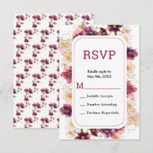 Elegant Winter Hellebore Floral Burgundy Wedding 
