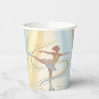 Elegant Winter Ice Skating Birthday Invitation  Paper Cups