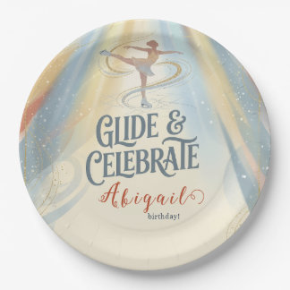 Elegant Winter Ice Skating Birthday Invitation  Paper Plates
