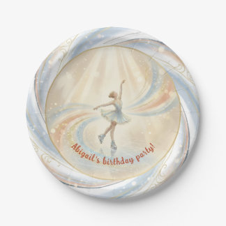 Elegant Winter Ice Skating Birthday  Paper Plates