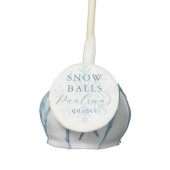 Elegant Winter Quince Snow Balls Quinceanera Cake Pops (Front)