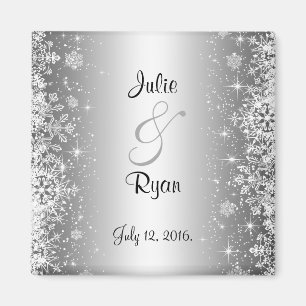 Elegant winter Save the date Magnet