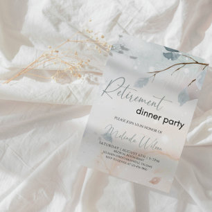 Elegant Winter Snowfall Retirement Party Invitation