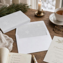 Elegant Winter Snowflake Christmas Envelope