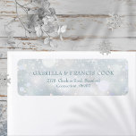Elegant Winter Snowflakes Return Address Label<br><div class="desc">Beautiful elegant return address labels featuring delicate snowflakes on a winter frost background for you to personalise with your names and address. Designed by Thisisnotme©</div>