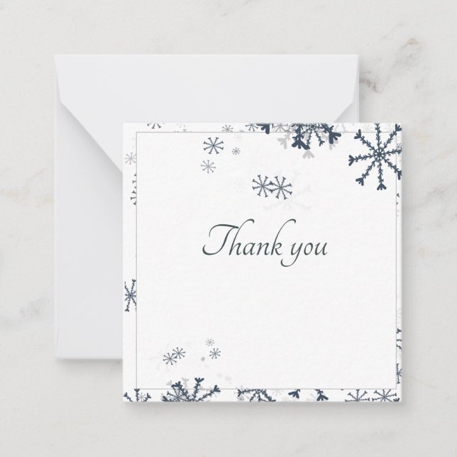 elegant winter thank you note card (Front)