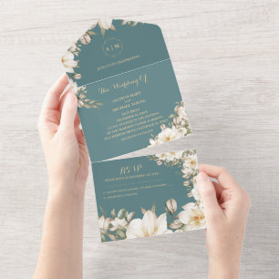 Elegant Winter Theme - All in One Wedding Invite