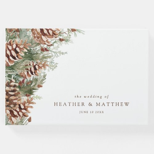 Elegant Winter Wedding Guest Book