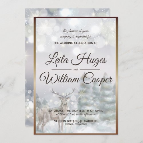 Elegant Winter Wedding Invitation