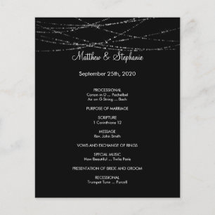 elegant winter Wedding Program Flyer 5.5" x 8.5"