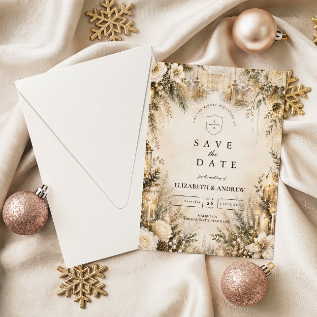 Elegant Winter Wedding Save The Date (Creator Uploaded)