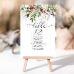 Elegant winter Wedding Table Seating Chart cards<br><div class="desc">Elegant winter Wedding Table Seating Chart cards 
Matching items available.</div>