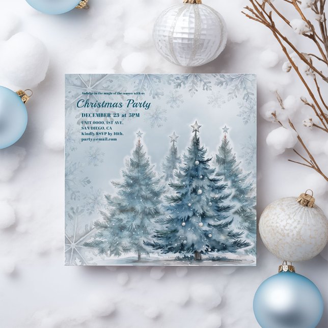 Elegant Winter Wonderland Holiday Party Invitation (Creator Uploaded)