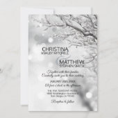 Elegant Winter Wonderland Snow Snowflakes WEDDING Invitation (Front)