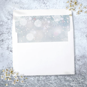 Elegant Winter Wonderland Snowflakes Envelope Liner