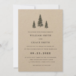 Elegant Winter Wonderland  Snowflakes wedding Invitation