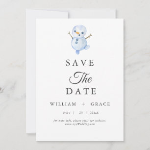 Elegant Winter Wonderland Snowflakes wedding Save The Date