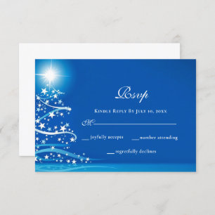 Elegant Winter Wonderland Sparkling Wedding RSVP Card