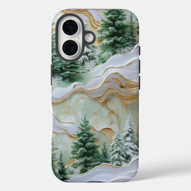 Elegant Winter Wonderland with Snow-Covered Trees  Case-Mate iPhone Case (Back)