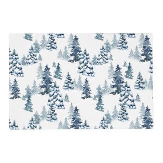 Elegant Winter Woodland Snowy Fir Forest Christmas