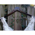 Elegant Wire Wedding Date Bridal Wooden Hanger<br><div class="desc">A bride hanger makes a beautiful wedding keepsake. These personalized wooden dress hangers are perfect to hang your wedding dress on,  and they make fantastic photo props for your wedding day! You spent forever finding THE DRESS,  now it deserves a special hanger!</div>