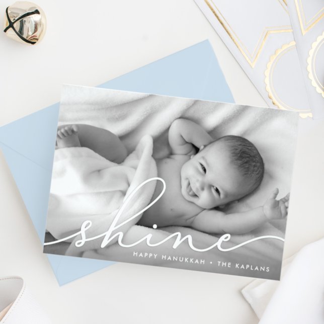 Elegant Wish | Hanukkah Photo Holiday Card (Creator Uploaded)