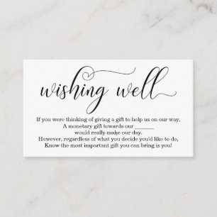 Elegant Wishing Well for Wedding Invitation