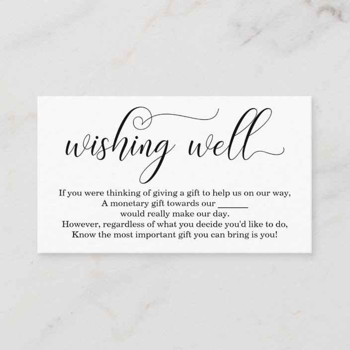 Elegant Wishing Well For Wedding Invitation Zazzle Wishing Well For Wedding Invitation