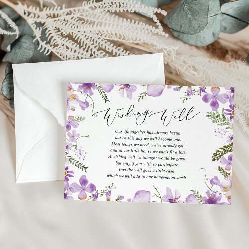 Elegant Wishing Well Wedding Enclosure Card