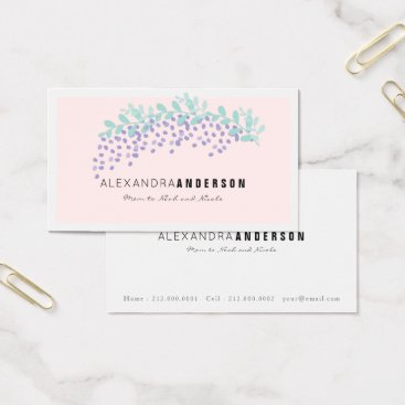 Elegant Wisteria Blush Pink Mommy Business Card Elegant Wisteria Blush Pink Mommy Business Card