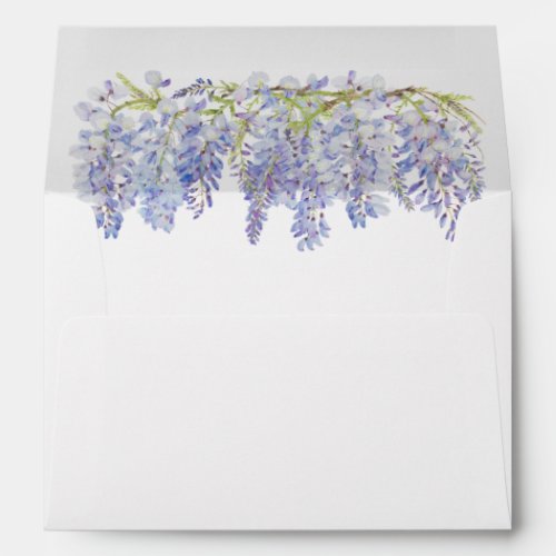 Elegant Wisteria Purple Script Wedding Envelope