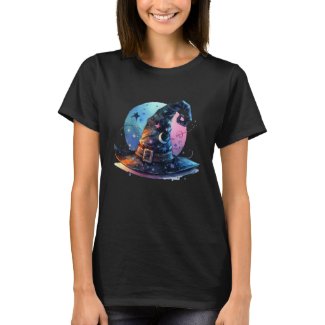 Elegant Witch Hat Glamour T-Shirt