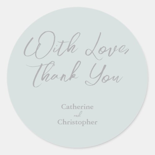 Elegant With Love Thank You Sticker