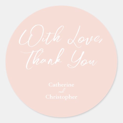 Elegant With Love Thank You Sticker