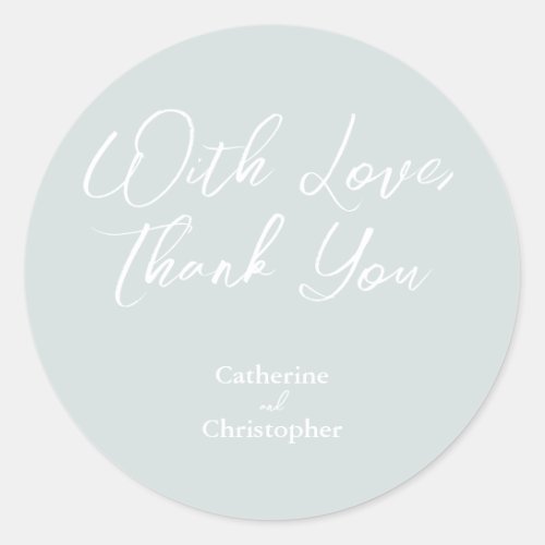 Elegant With Love Thank You Sticker