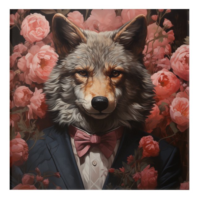 Elegant Wolf Acrylic Print (Front)