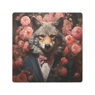 Elegant Wolf Metal Print
