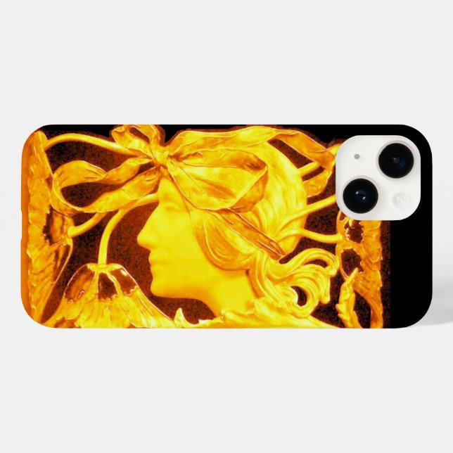 ELEGANT WOMAN BEAUTY JEWEL /LADY,BLUE BOW,FLOWERS Case-Mate iPhone CASE (Back (Horizontal))