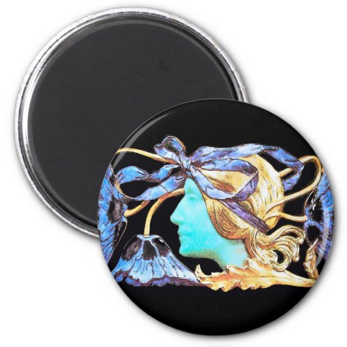 ELEGANT WOMAN BEAUTY JEWEL LADYBLUE BOWFLOWERS MAGNET