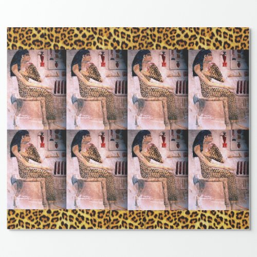 ELEGANT WOMAN FASHION  BEAUTY OF ANTIQUE EGYPT WRAPPING PAPER