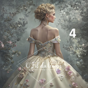 Elegant Woman in Opulent Ball Gown  Tissue Paper