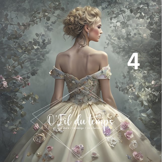 Elegant Woman in Opulent Ball Gown  Tissue Paper (Creator Uploaded)